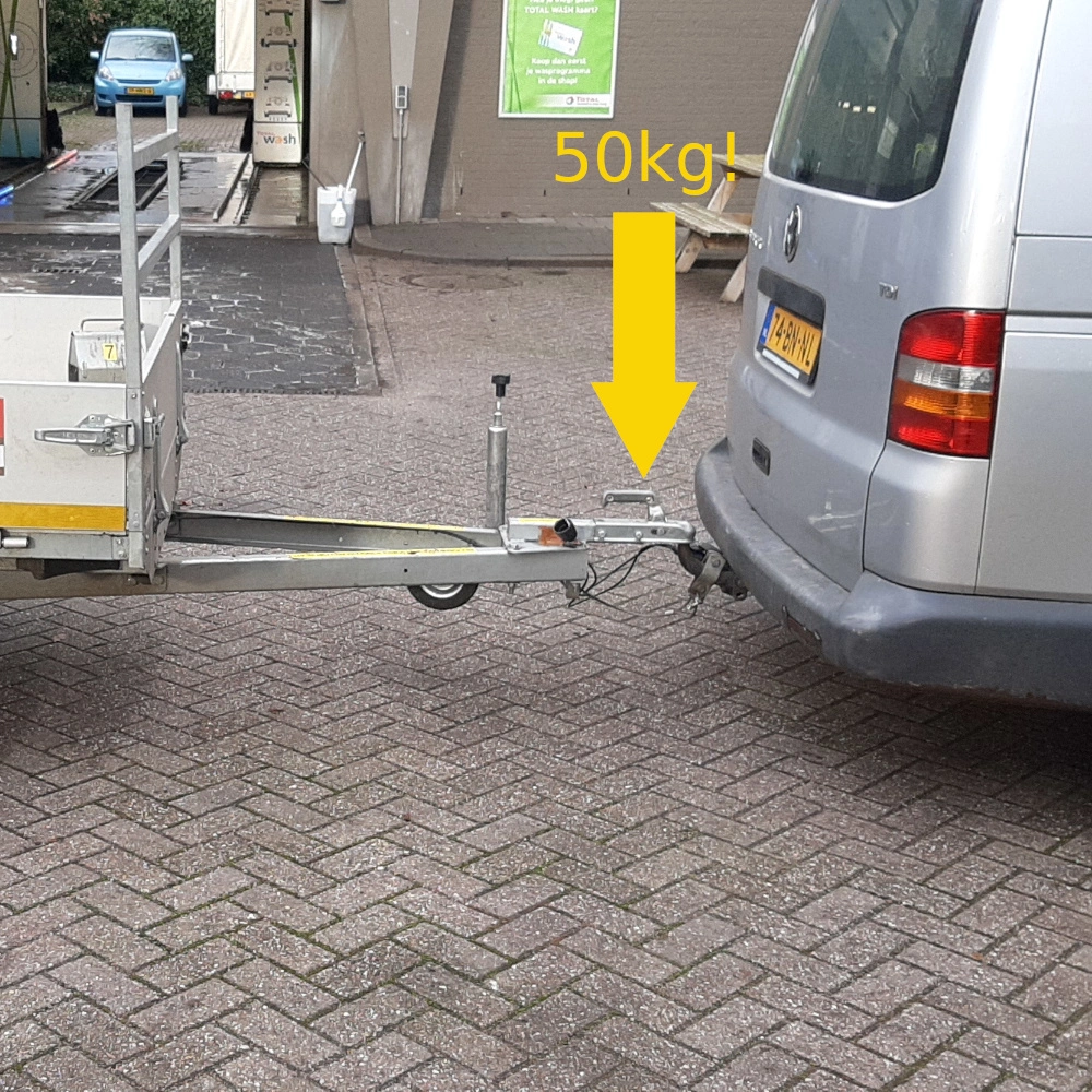 Denk om een kogeldruk van 50kg!