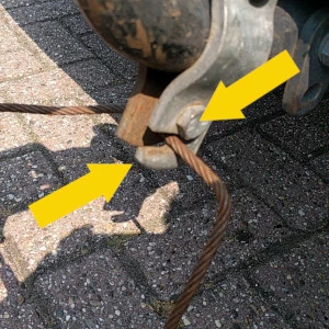 Kabel voor ongeremde aanhanger